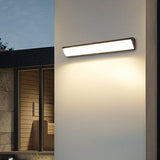 Sleek Modern Outdoor LED Wall Sconce Lamp - Long-Bar Aluminum & Acrylic, Waterproof