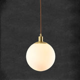 Nordic Minimalist White Orb 1-Light Pendant Lamp