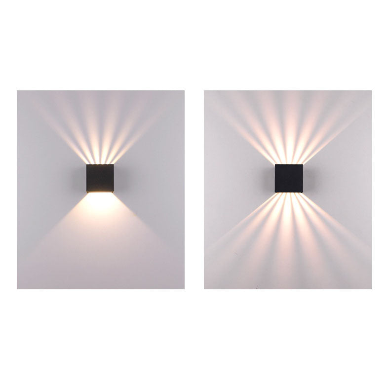 Sleek Modern Solid-Color Aluminum Square LED Outdoor Wall Sconce – Waterproof, Energy-Efficient Outdoor Lighting