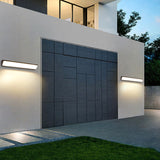 Sleek Modern Outdoor LED Wall Sconce Lamp - Long-Bar Aluminum & Acrylic, Waterproof