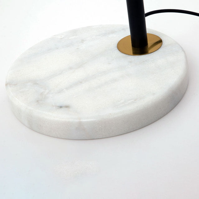Nordic Minimalist Glass Dome Floor Lamp with Marble Base – 1-Light Standing Lamp