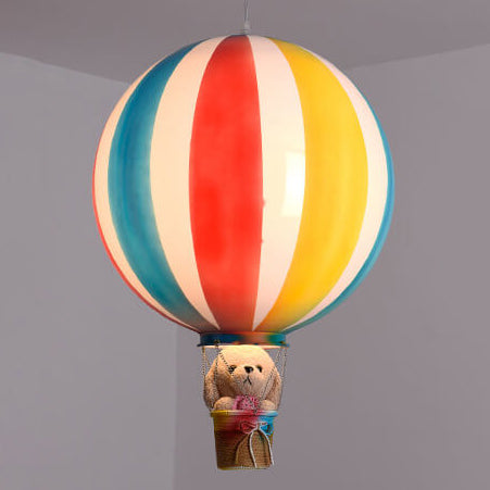 Scandinavian Modern 1-Light Hot Air Balloon Pendant Light, Iron & Acrylic