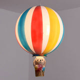 Scandinavian Modern 1-Light Hot Air Balloon Pendant Light, Iron & Acrylic