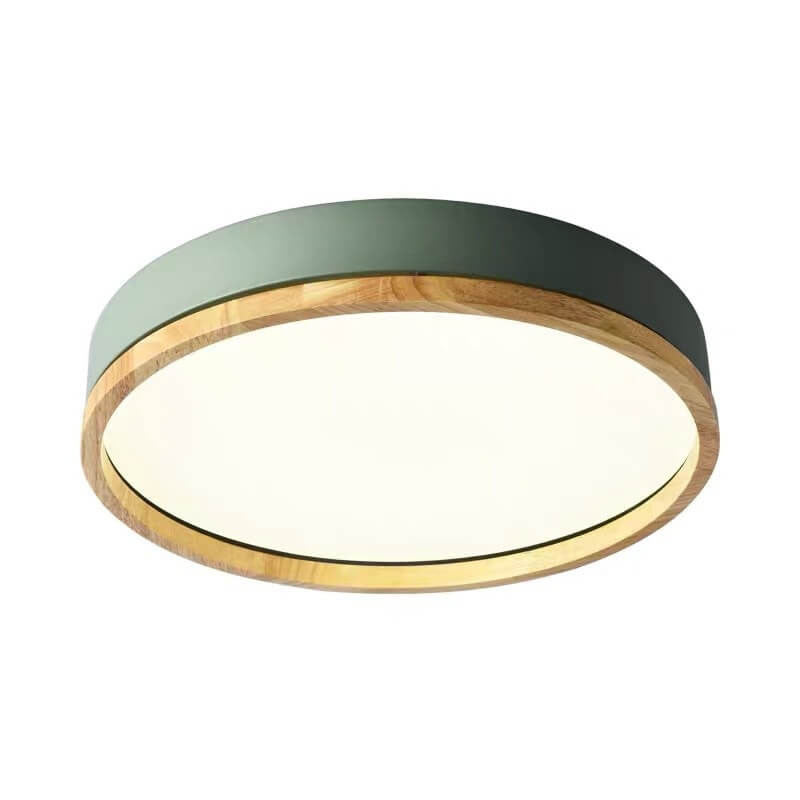 Elegant Macaron-Style Round Acrylic LED Flush-Mount Ceiling Light