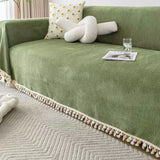 Pet-Friendly Luxe Sofa Cover in an Elegant Herringbone Pattern