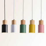 Nordic Macaron Aluminum Cylinder 1-Light LED Pendant Light