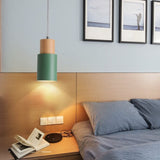 Nordic Macaron Aluminum Cylinder 1-Light LED Pendant Light