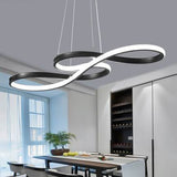 Contemporary Double-Sided Twist 1-Light LED Chandeliers