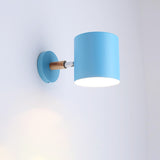 Nordic Macaron Cylinder Rotating 1-Light Wall Sconce Lamp