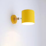 Nordic Macaron Cylinder Rotating 1-Light Wall Sconce Lamp
