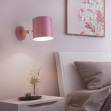 Nordic Macaron Cylinder Rotating 1-Light Wall Sconce Lamp