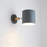 Nordic Macaron Cylinder Rotating 1-Light Wall Sconce Lamp