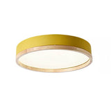 Elegant Macaron-Style Round Acrylic LED Flush-Mount Ceiling Light
