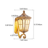 European-Style Solar Outdoor Lantern – Aluminum & Glass, Waterproof 1-Light Wall Sconce Lamp