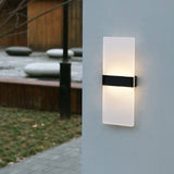Courtyard Waterproof Acrylic LED Solar Wall Sconce Lamp - Modern Outdoor Lighting