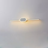 Sleek Modern Minimalist Long-Strip Oval-Base Vanity LED Wall Sconce Lamp