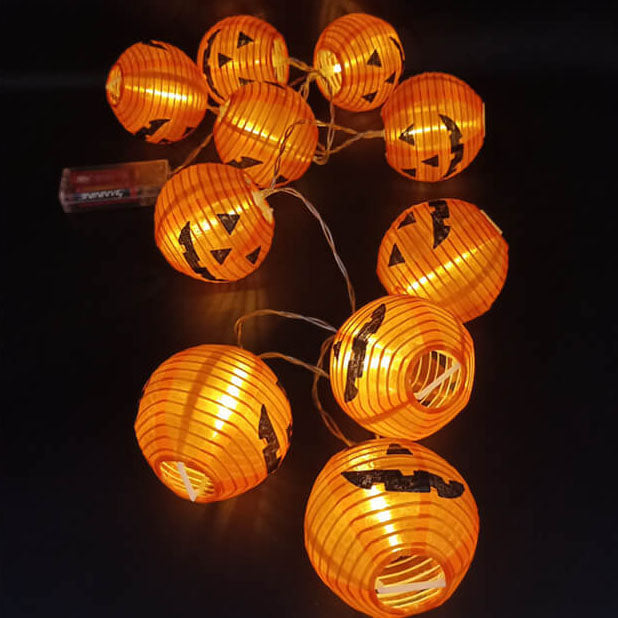 Halloween Pumpkin Lantern – Outdoor Waterproof LED Decorative String Lights for Spooky Ambience