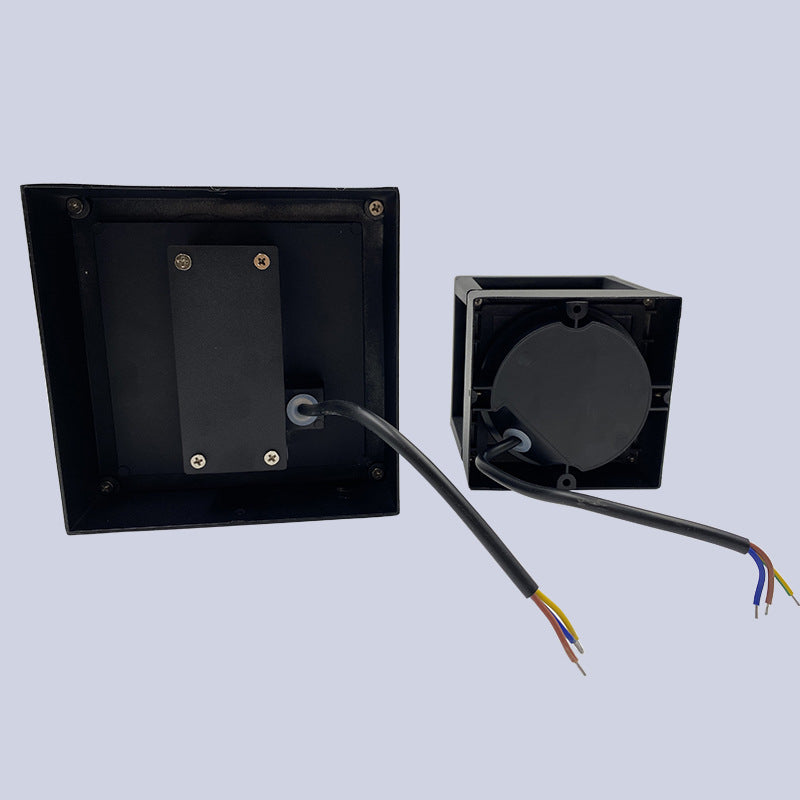 Modern Minimalist Waterproof Square LED Outdoor Wall Sconce Lamp - Aluminum & Acrylic, Garden