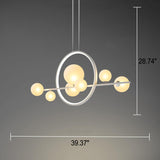 Modern Glass Long Bubble Magic Bean Island Light Chandelier — Sleek Statement Pendant Lighting
