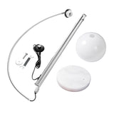 Modern Globe Acrylic Shade 1-Light Floor Lamp with Fishing-Rod Style Stand