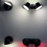 Modern Industrial Aluminum Dual-Head Adjustable LED Spotlight Wall Sconce - Waterproof Outdoor Patio Lighting