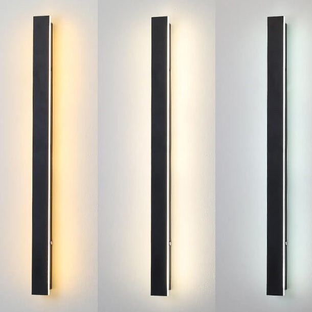 Retro Outdoor LED Wall Sconce Lamp - Waterproof Rectangular Strip Light