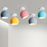 Nordic Macaron Dome 1-Light Semi-Flush Ceiling Light - Modern Minimalist Design