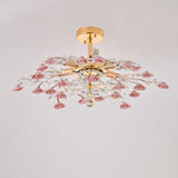 Modern Luxury Rose Iron & Ceramic Crystal Chandelier – 6/7/8-Light Options