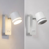 Nordic Minimalist Square LED Reading Wall Sconce with Rotatable Spotlight