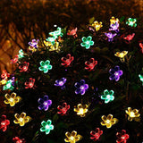 Solar-Powered LED Sakura Fairy Lights – Waterproof Outdoor Garden String Lights