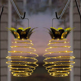 Solar Pineapple Iron Lantern with LED Copper Wire Lights – Outdoor Waterproof Hanging Garden Decor