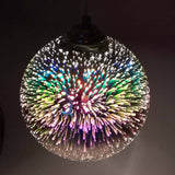 Modern Creative 3D Colorful Fireworks Glass Dome Island Light Chandelier - 2/3-Light