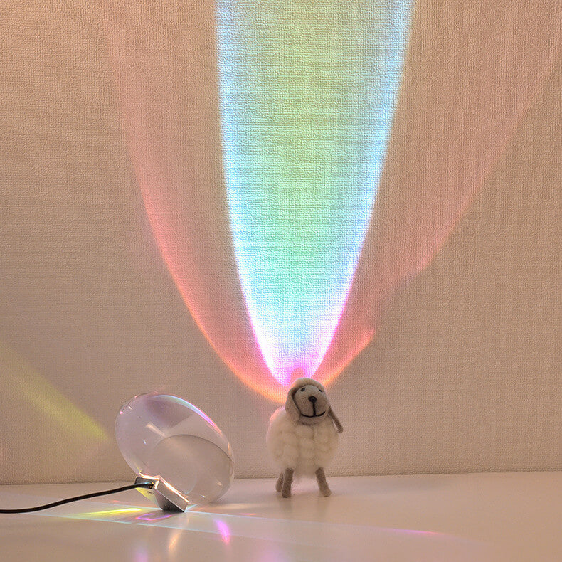 Creative Crystal Projection LED Table Lamp with Angel Eye Design