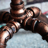 Industrial Steampunk Copper Water Pipe 2-Light Vintage Floor Lamp