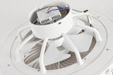 Nordic Macaron Square Wood LED Flush-Mount Ceiling Fan Light - Modern Minimalist Design