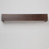 Elegant Modern Chinese Walnut Square Bar Vanity LED Wall Sconce Lamp for Bathroom