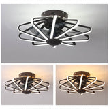 Nordic Cage-Style LED Ceiling Fan Light, Semi-Flush Mount Fixture