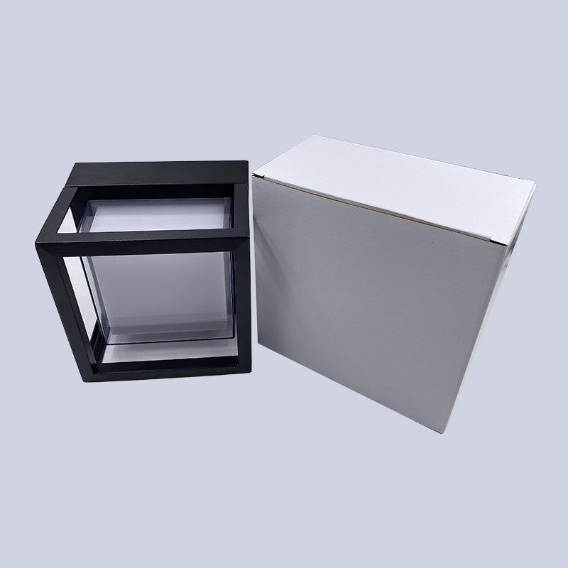 Modern Minimalist Waterproof Square LED Outdoor Wall Sconce Lamp - Aluminum & Acrylic, Garden