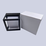 Modern Minimalist Waterproof Square LED Outdoor Wall Sconce Lamp - Aluminum & Acrylic, Garden