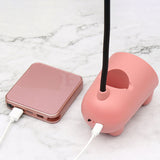 Cute Cartoon Rabbit LED Touch Desk Lamp with USB Pen Holder