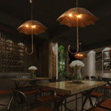 Vintage Industrial 5-Light Umbrella Chandeliers – Retro-Style Ceiling Lighting