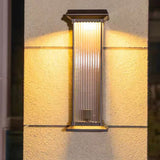 Modern Minimalist Waterproof Outdoor Wall Sconce - Rectangle Aluminum & Glass, 1/2 Light, Perfect for Garden