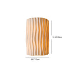 Nordic-Inspired Resin-Striped Half-Cylinder 2-Light Wall Sconce Lamp