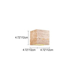 Yellow Travertine LED Wall Sconce – Modern Minimalist, Square-Rectangular Design for Outdoor Patio