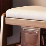 Sleek Contemporary Scandinavian Rectangular Solid-Wood Shoe Storage with 1 Shelf - Entryway Organizer