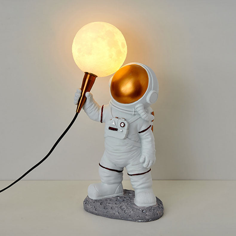 Creative Contemporary Cartoon Astronaut Wall Sconce - 1-Light Bedroom Lamp (Resin & ABS)