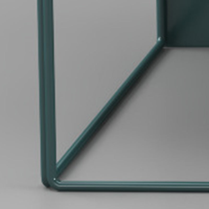 Sleek Modern Minimalist Square Iron Nesting Side Table for Living Room