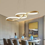 Contemporary Double-Sided Twist 1-Light LED Chandeliers