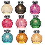 Modern Colorful 1-Light Dome Semi-Flush Ceiling Light