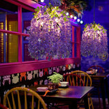 Industrial Colorful Flower Globe Chandeliers - 1/3/5-Light Options